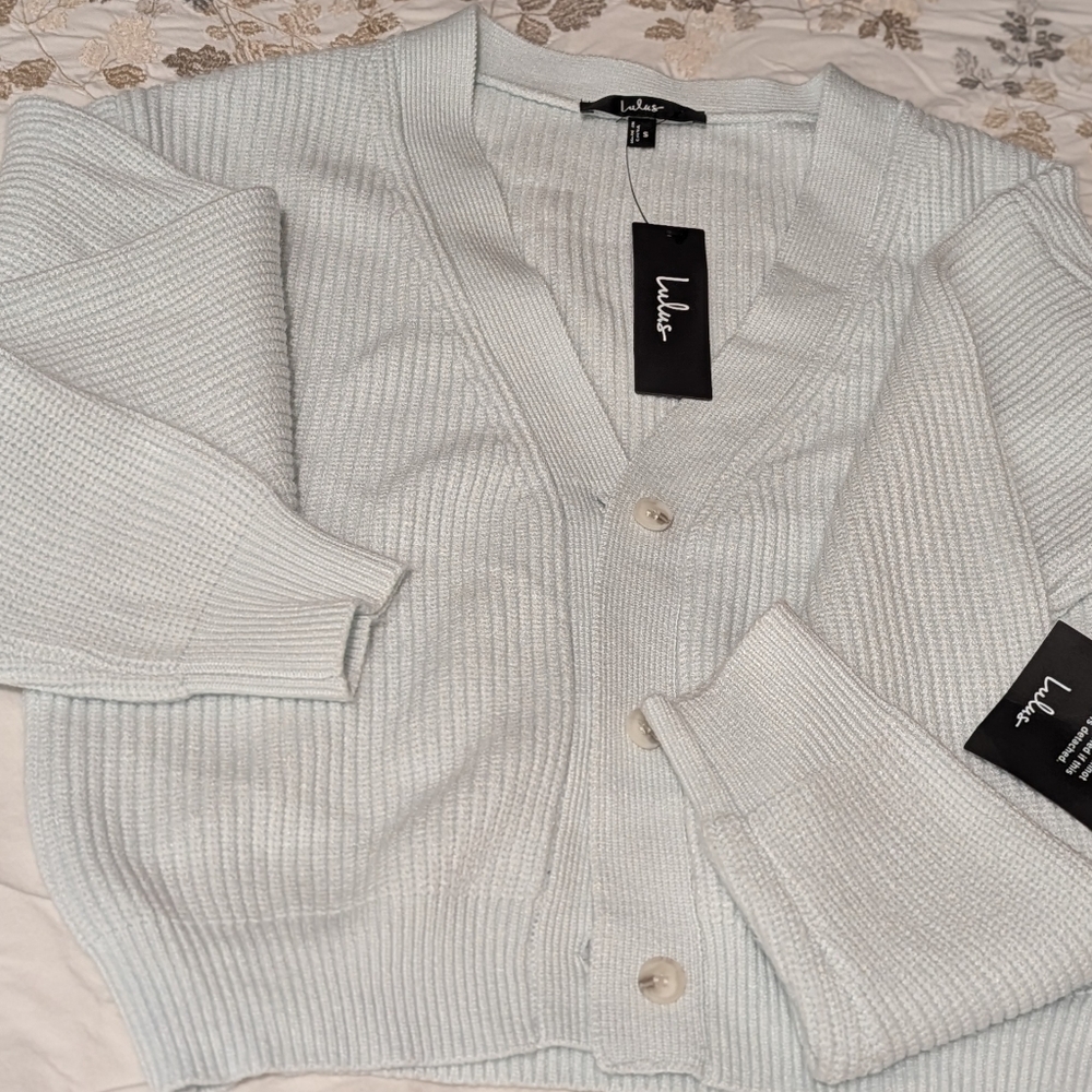 Lulus Cozy Ribbed Button-Up Cardigan Sweater – NWT - Picture 9 of 9